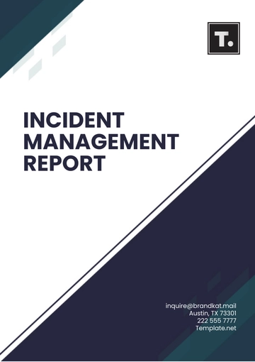 Free Incident Management Report Template to Edit Online