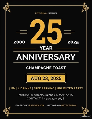 Anniversary Flyer Template