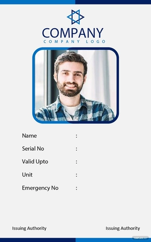 Office Blank ID Card Template