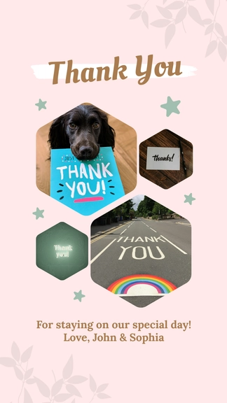 Free Thank You Collage Template to Edit Online