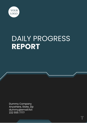 Free Daily Progress Report Template to Edit Online