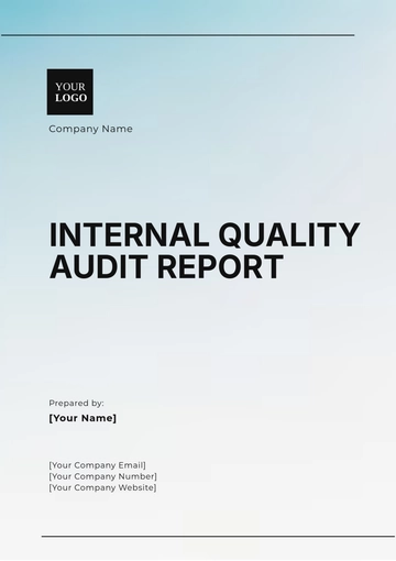 Free Internal Quality Audit Report Template to Edit Online