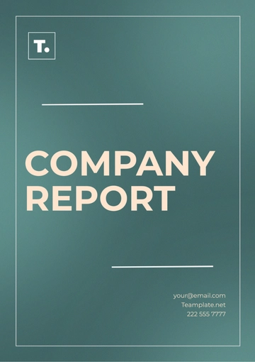 Free Company Report Template to Edit Online