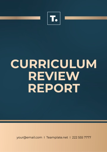 Free Curriculum Review Report Template to Edit Online