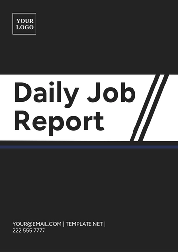 Free Daily Job Report Template to Edit Online