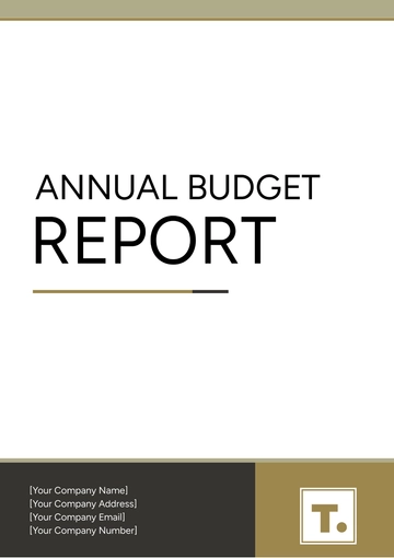 Free Annual Budget Report Template to Edit Online