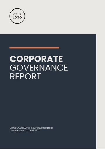 Free Corporate Governance Report Template to Edit Online