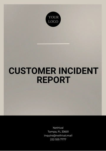 Free Customer Incident Report Template to Edit Online
