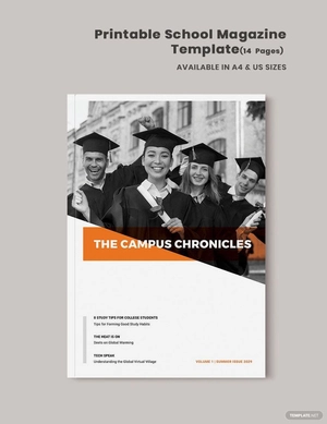 Printable School Magazine Template