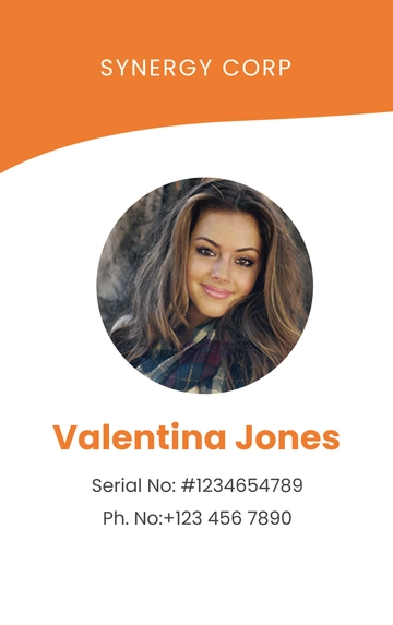 Free Professional ID Card  Template to Edit Online