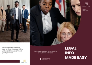 Free Law Firm FAQ Brochure Template to Edit Online