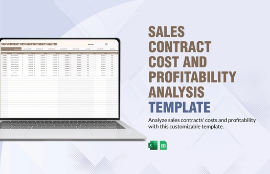 Sales Contract Cost and Profitability Analysis Template