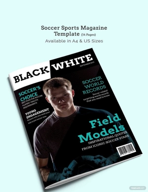 Soccer Sports Magazine Template