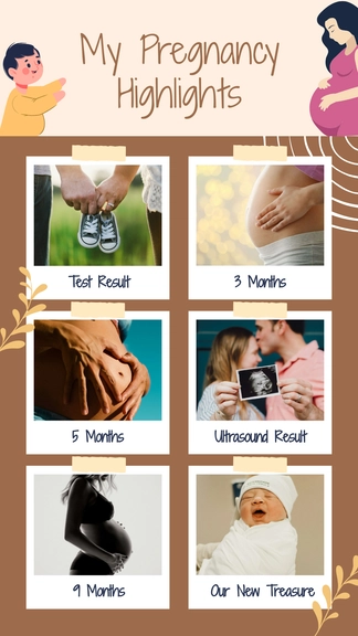 Free Photo Collage For Pregnancy Template to Edit Online