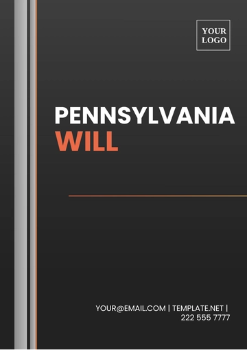 Free Pennsylvania Will Template to Edit Online