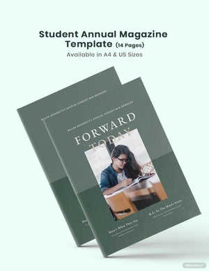 Student Annual Magazine Template