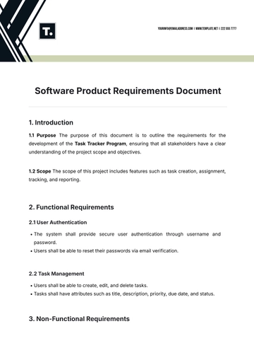 Free Software Product Requirements Document Template to Edit Online | Template.net
