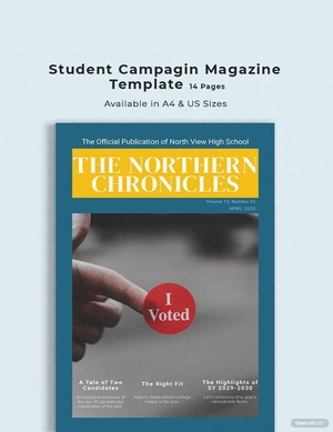 Student Campaign Magazine Template