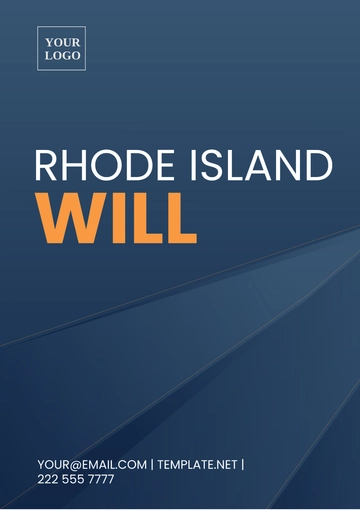 Free Rhode Island Will Template to Edit Online