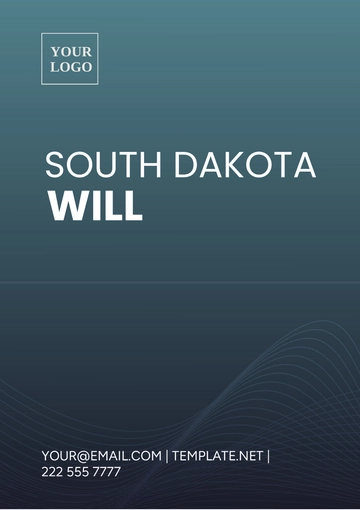 Free South Dakota Will Template to Edit Online