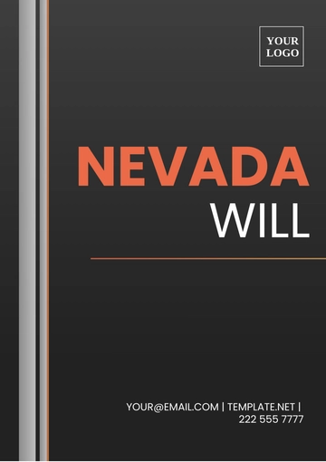 Free Nevada Will Template to Edit Online
