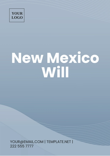 Free New Mexico Will Template to Edit Online