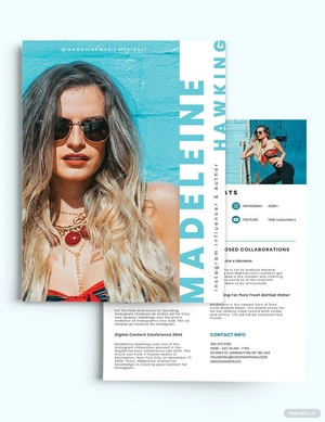 Instagram Influencer Media Kit Template