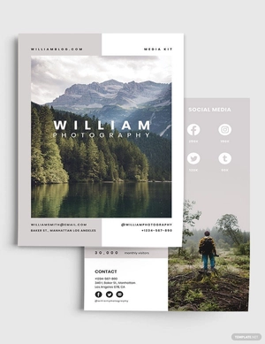 Photographer Influencer Media Kit Template