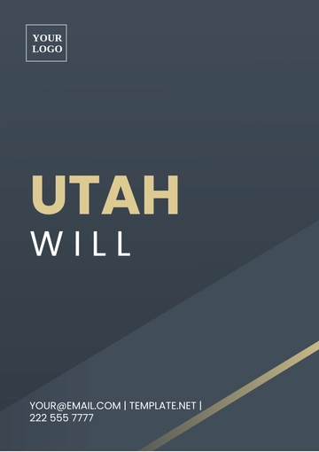 Free Utah Will Template to Edit Online