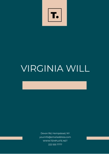 Free Virginia Will Template to Edit Online