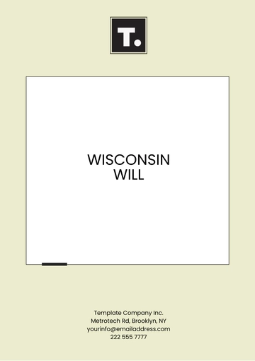 Free Wisconsin Will Template to Edit Online