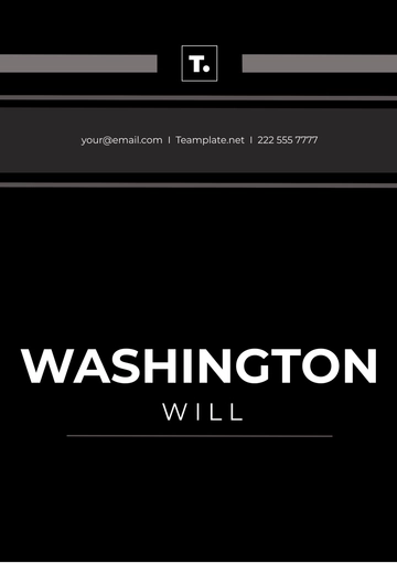 Free Washington Will Template to Edit Online