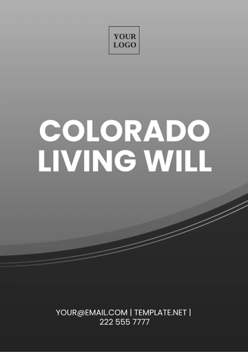 Free Colorado Living Will Template to Edit Online