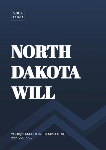 Free North Dakota Will Template to Edit Online