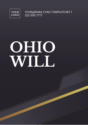 Free Ohio Will Template to Edit Online
