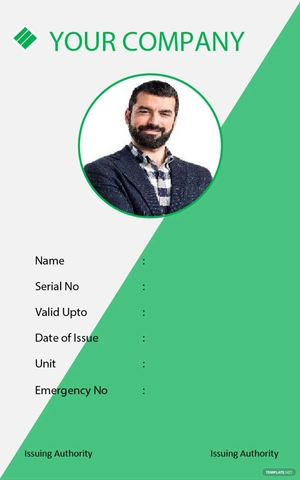 Staff Blank ID Card Template