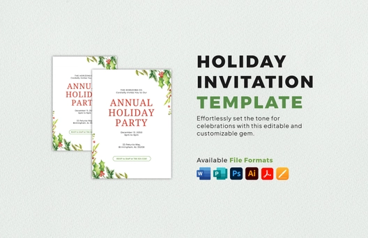 Holiday Invitation Template