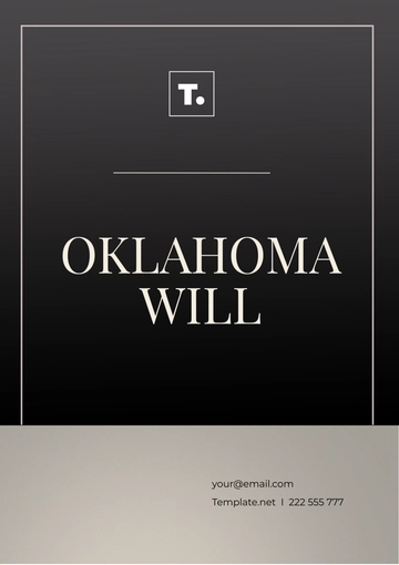 Free Oklahoma Will Template to Edit Online
