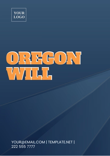 Free Oregon Will Template to Edit Online