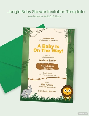 Jungle Baby Shower Invitation Template
