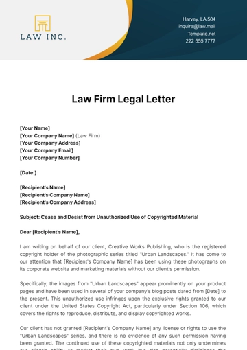 Free Law Firm Legal Letter Template to Edit Online