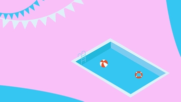 Free Pink Pool Party Background to Edit Online