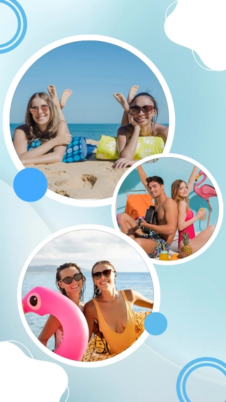 Free Circle Photo Collage Template to Edit Online