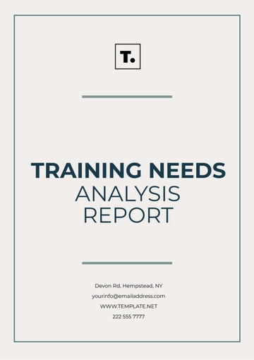 Free Training Needs Analysis Report Template to Edit Online