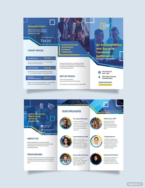 International Conference Tri-Fold Brochure Template