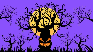 Free Halloween Forest Background to Edit Online