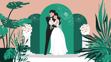 Free Wedding Garden Background to Edit Online