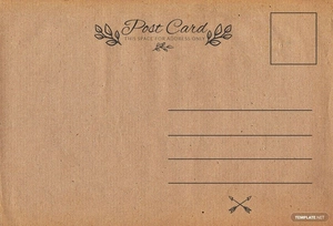 Blank Vintage Postcard Template