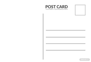 Blank White Index Postcard Template