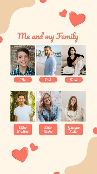 Free Preschool Family Collage Template to Edit Online